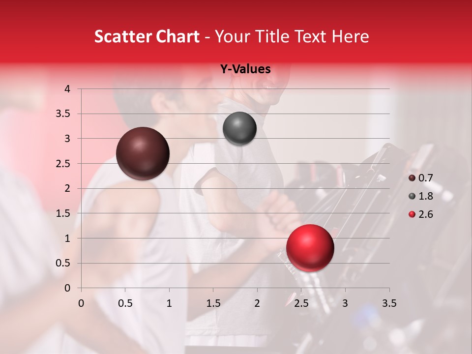 Two Men Running On A Treadmill In A Gym PowerPoint Template