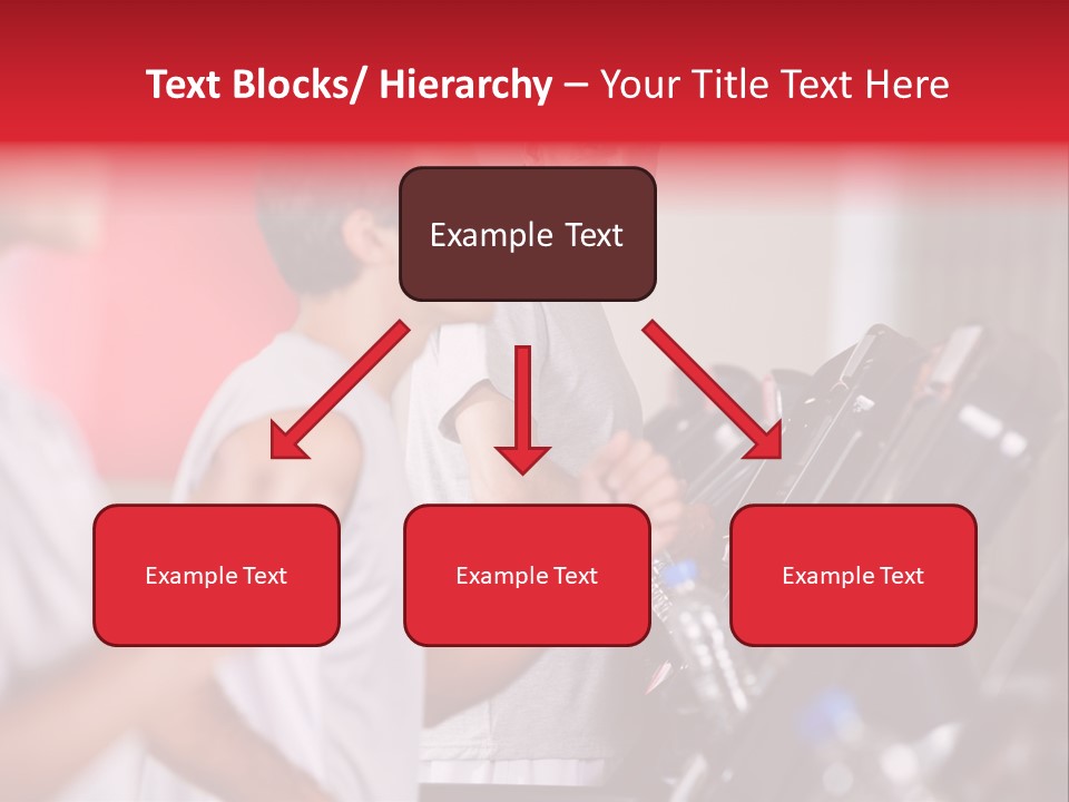 Two Men Running On A Treadmill In A Gym PowerPoint Template