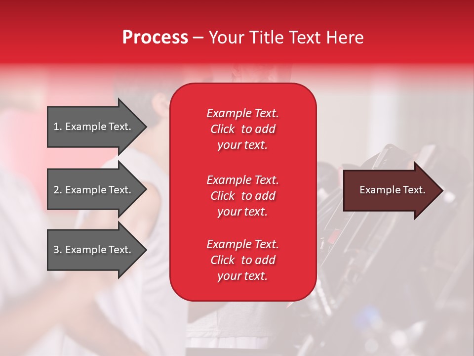 Two Men Running On A Treadmill In A Gym PowerPoint Template
