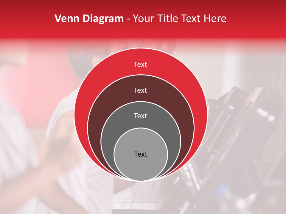 Two Men Running On A Treadmill In A Gym PowerPoint Template