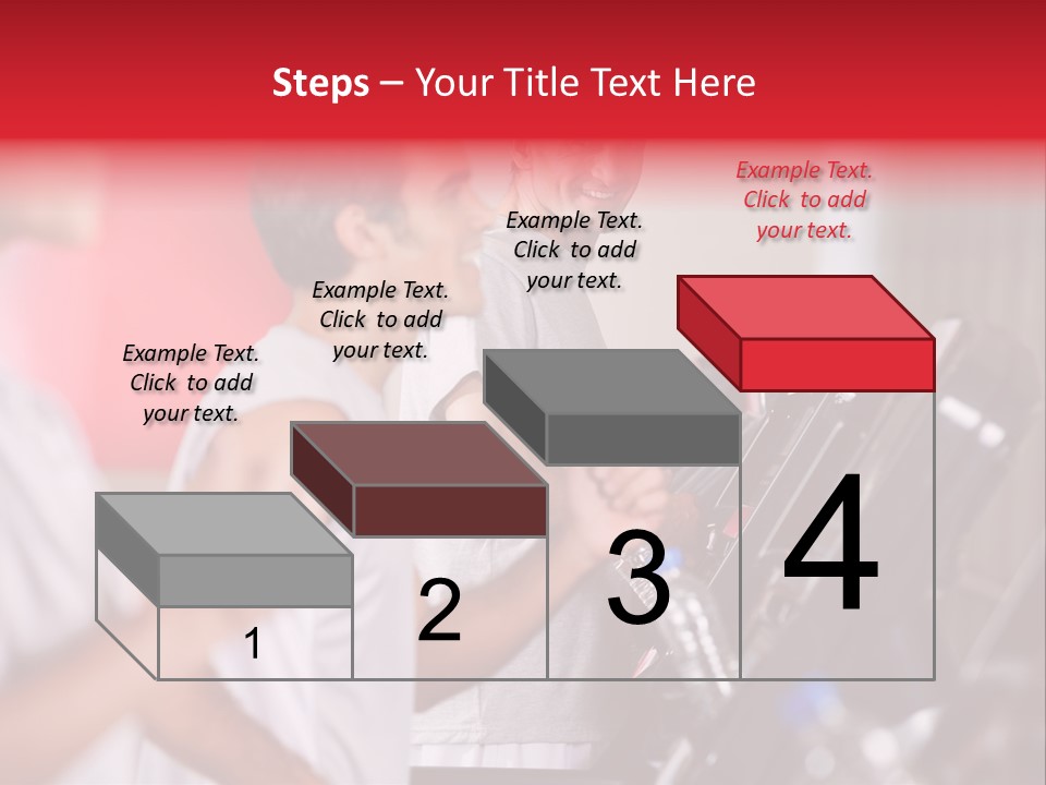 Two Men Running On A Treadmill In A Gym PowerPoint Template