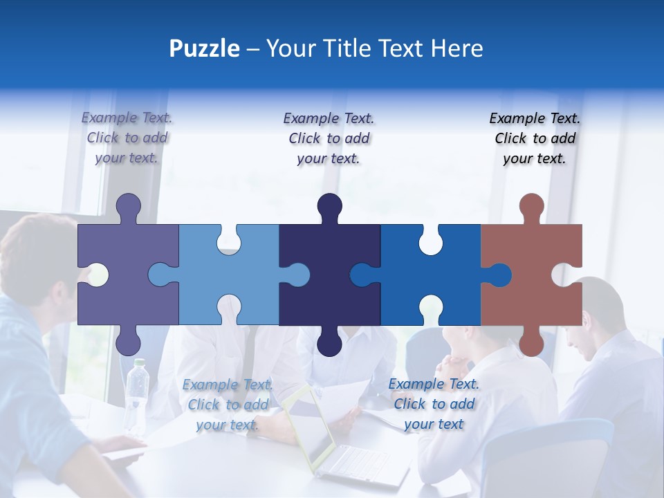 A Group Of People Sitting Around A Table Talking PowerPoint Template