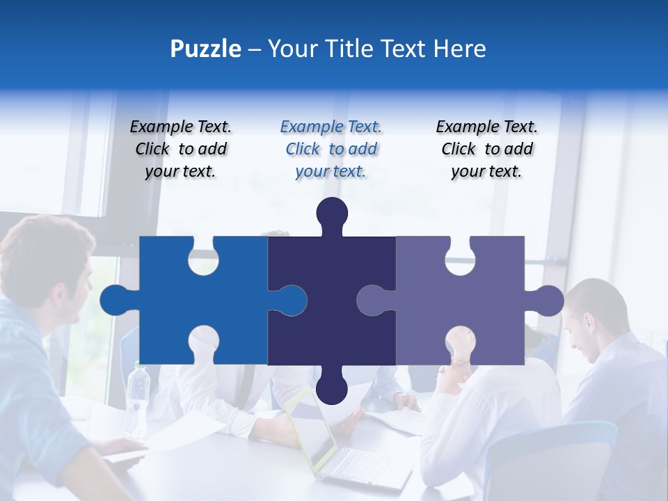 A Group Of People Sitting Around A Table Talking PowerPoint Template