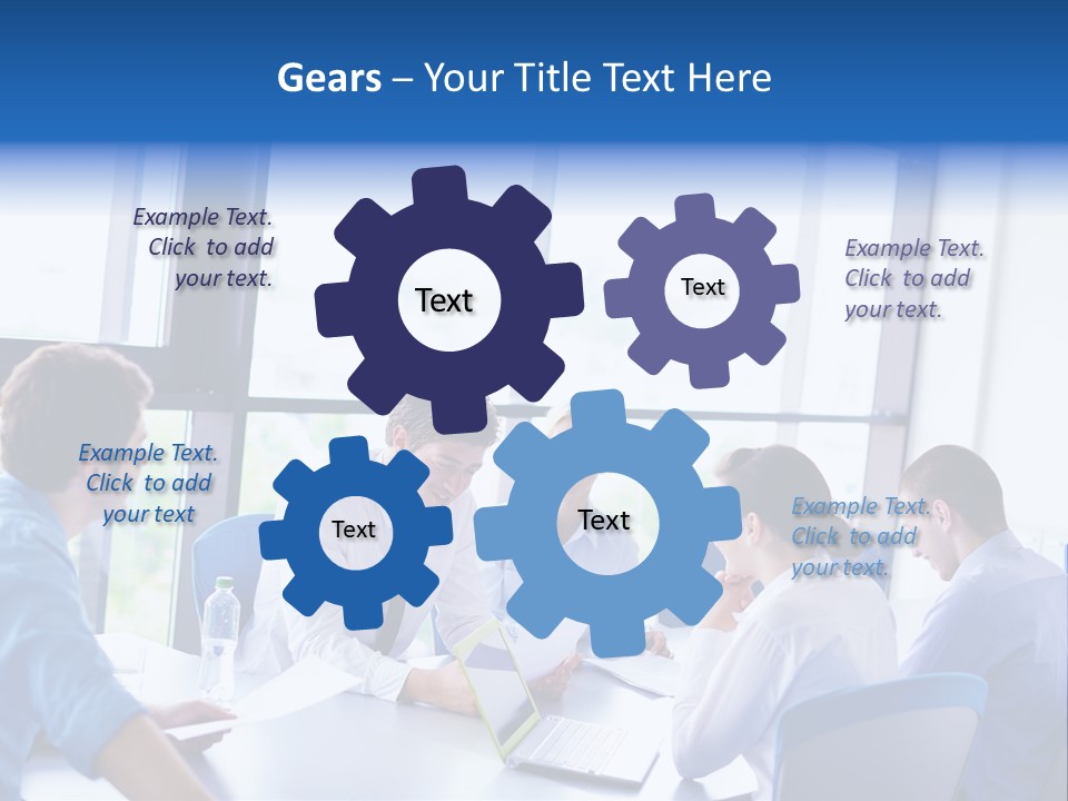 A Group Of People Sitting Around A Table Talking PowerPoint Template