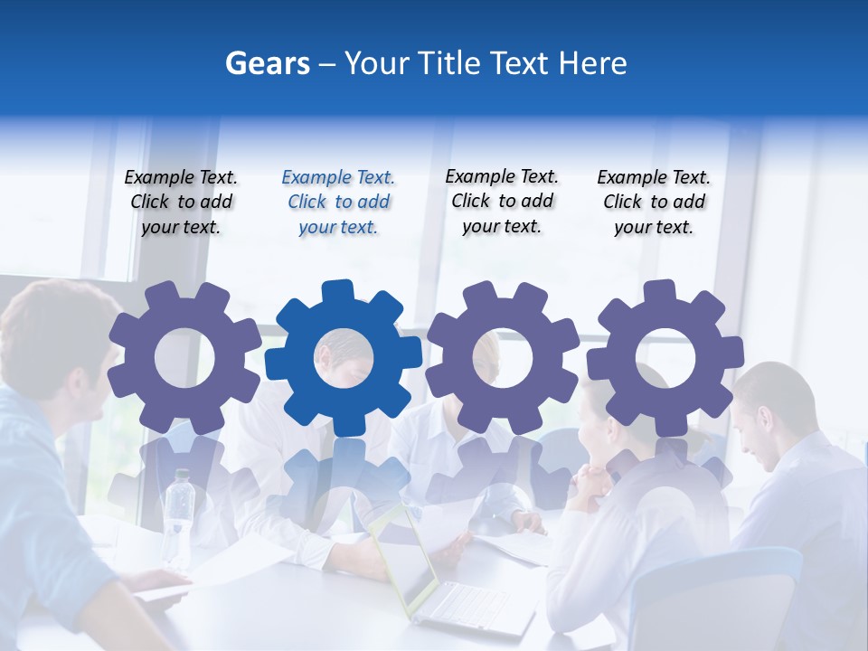 A Group Of People Sitting Around A Table Talking PowerPoint Template