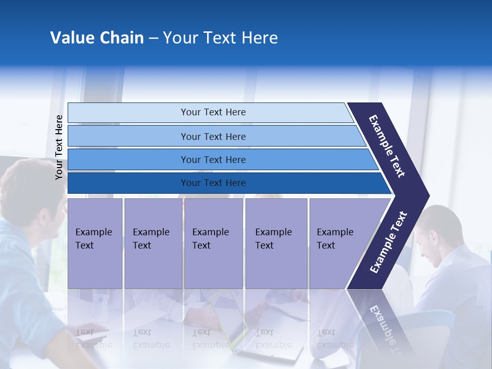 A Group Of People Sitting Around A Table Talking PowerPoint Template