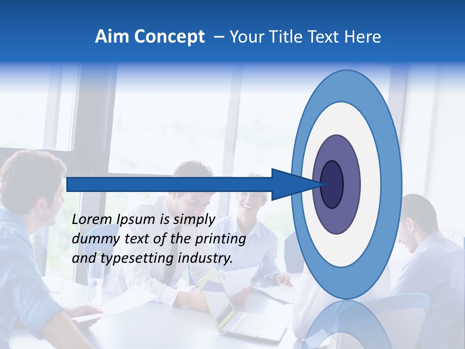 A Group Of People Sitting Around A Table Talking PowerPoint Template