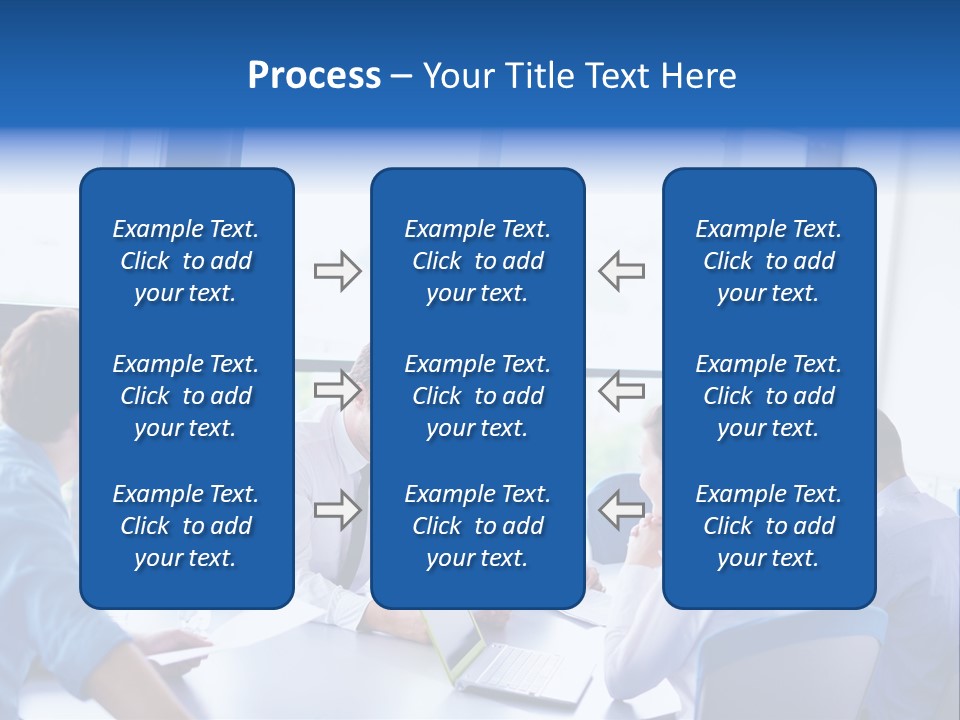A Group Of People Sitting Around A Table Talking PowerPoint Template