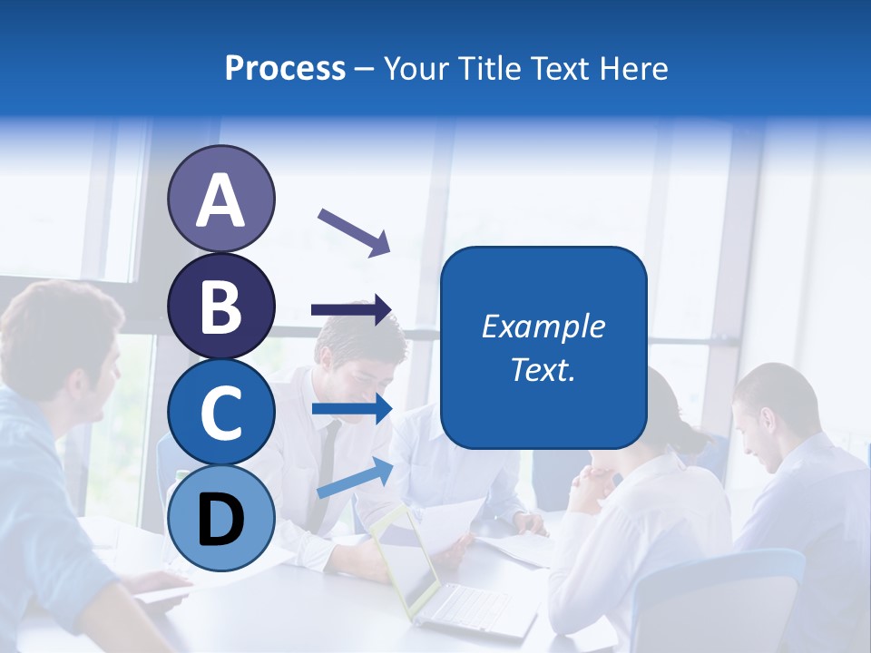 A Group Of People Sitting Around A Table Talking PowerPoint Template