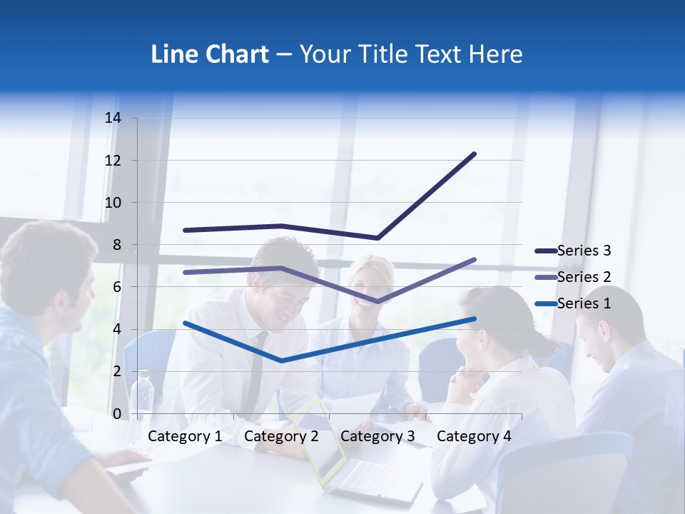 A Group Of People Sitting Around A Table Talking PowerPoint Template