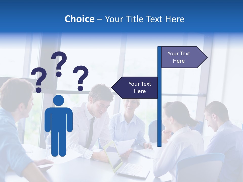 A Group Of People Sitting Around A Table Talking PowerPoint Template