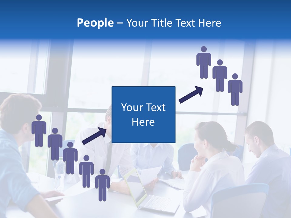 A Group Of People Sitting Around A Table Talking PowerPoint Template