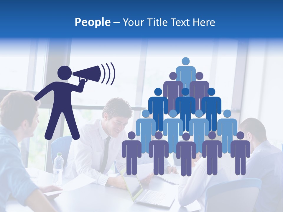 A Group Of People Sitting Around A Table Talking PowerPoint Template