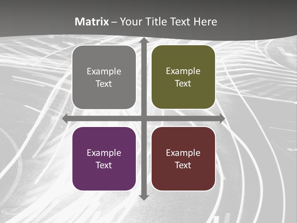 A Black And White Photo Of A City Street PowerPoint Template