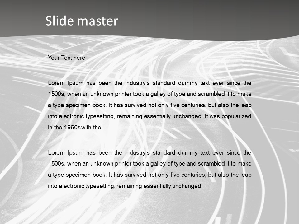 A Black And White Photo Of A City Street PowerPoint Template