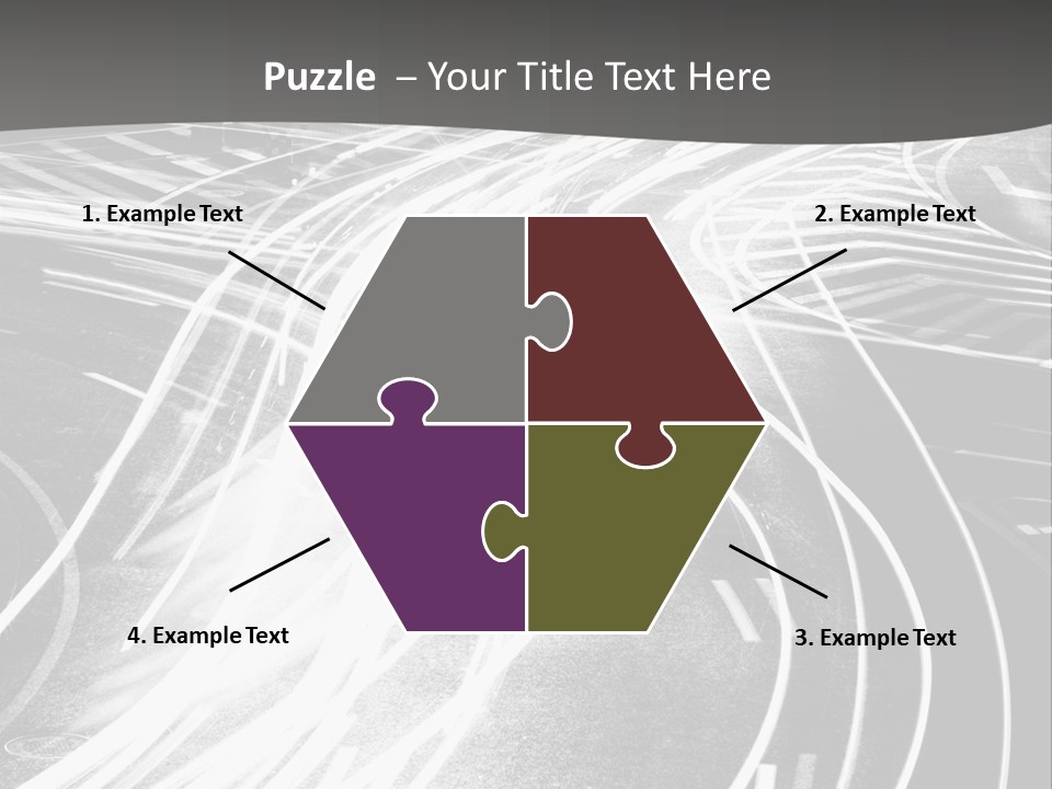 A Black And White Photo Of A City Street PowerPoint Template