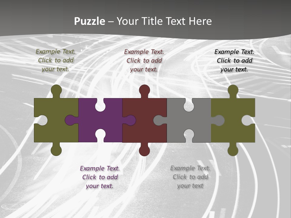 A Black And White Photo Of A City Street PowerPoint Template