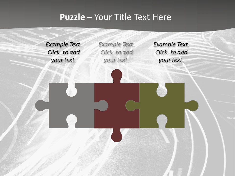 A Black And White Photo Of A City Street PowerPoint Template