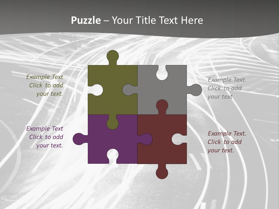 A Black And White Photo Of A City Street PowerPoint Template