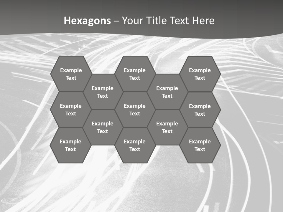 A Black And White Photo Of A City Street PowerPoint Template