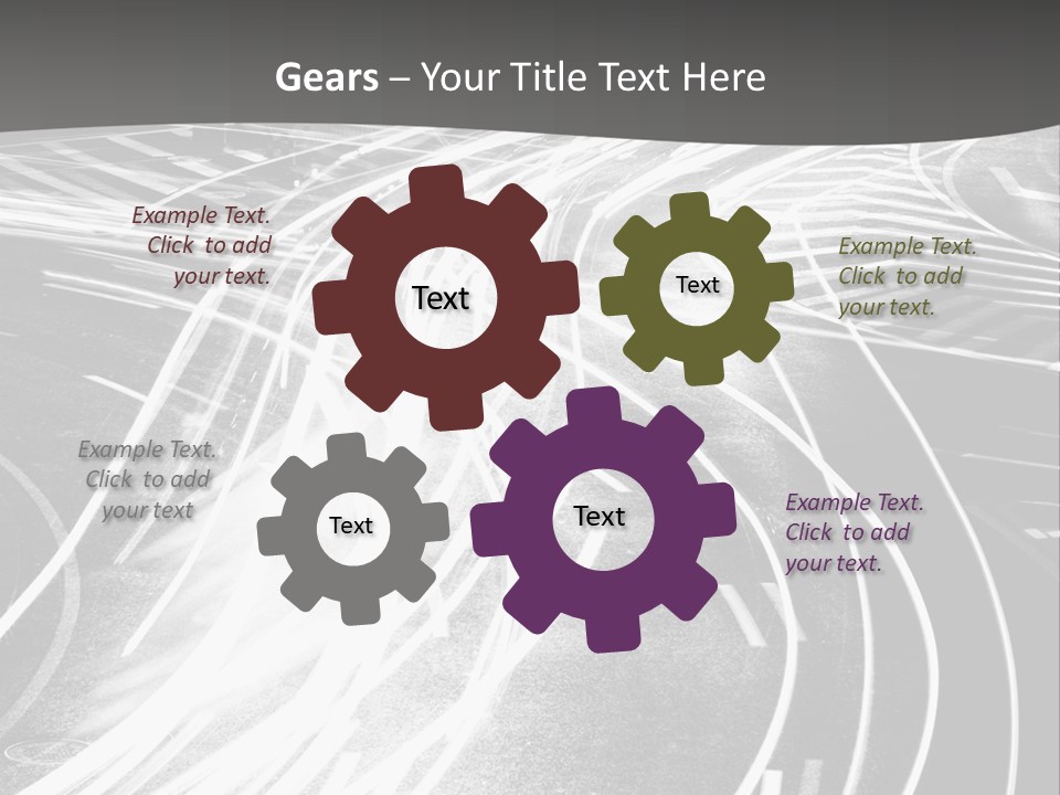 A Black And White Photo Of A City Street PowerPoint Template