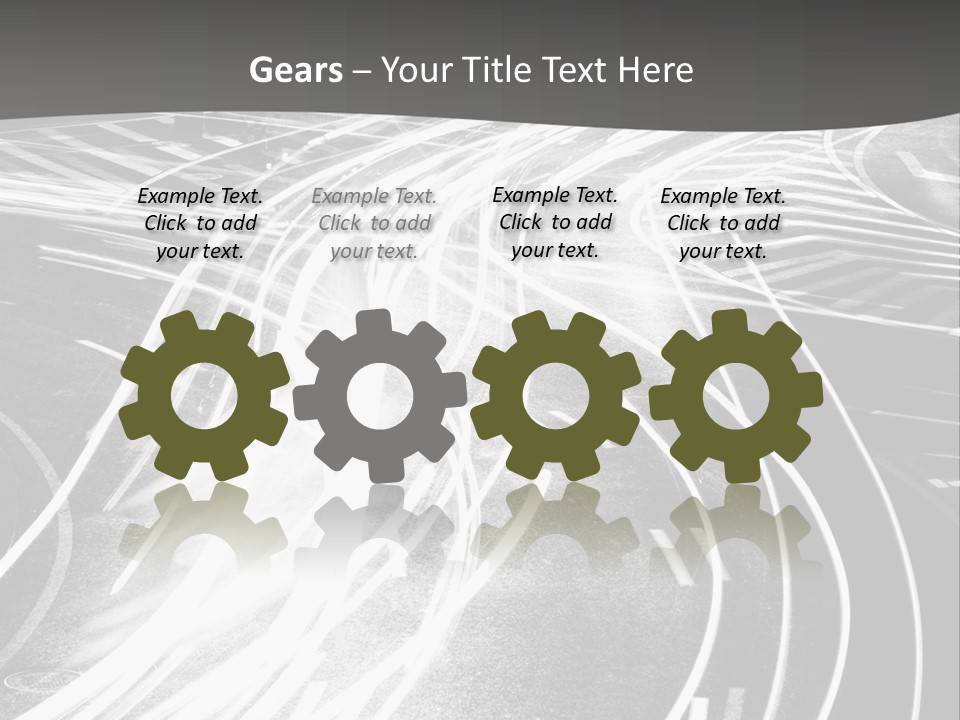 A Black And White Photo Of A City Street PowerPoint Template