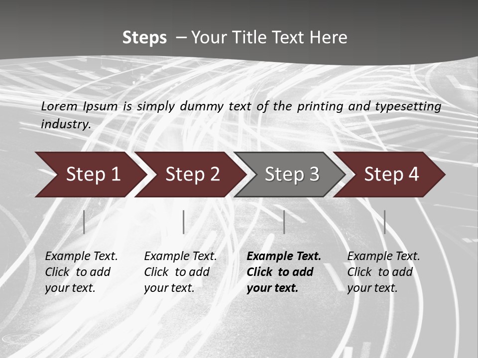 A Black And White Photo Of A City Street PowerPoint Template