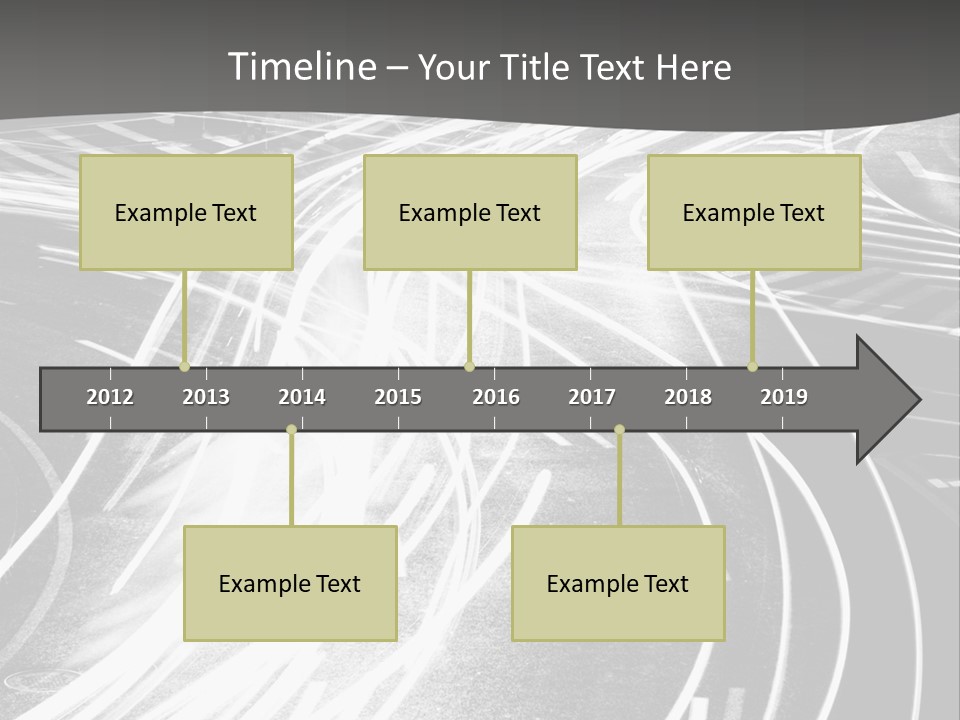 A Black And White Photo Of A City Street PowerPoint Template