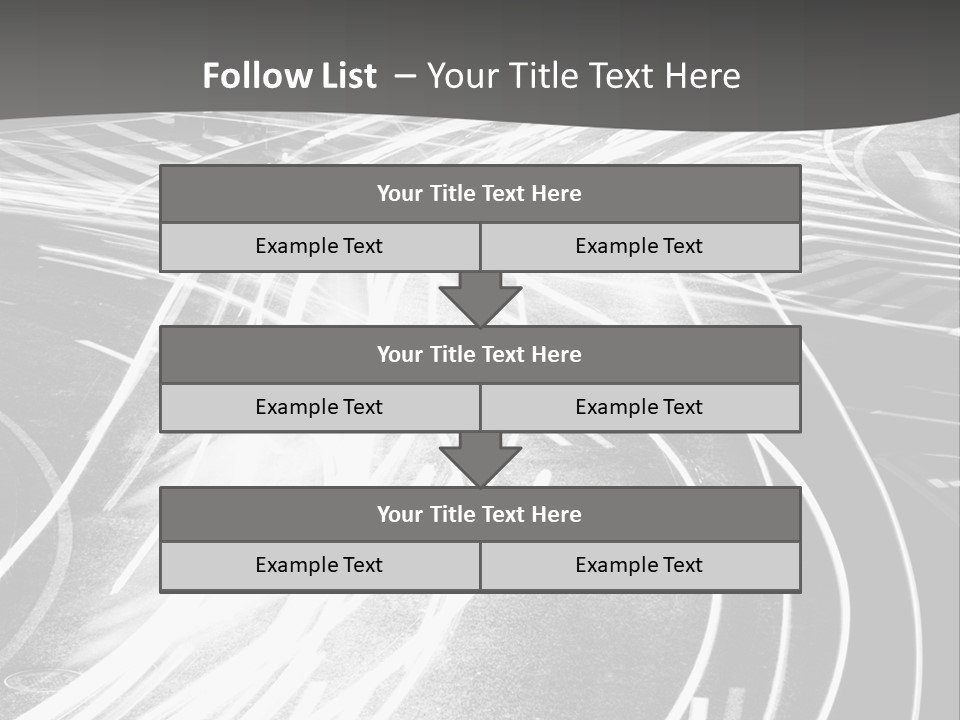 A Black And White Photo Of A City Street PowerPoint Template