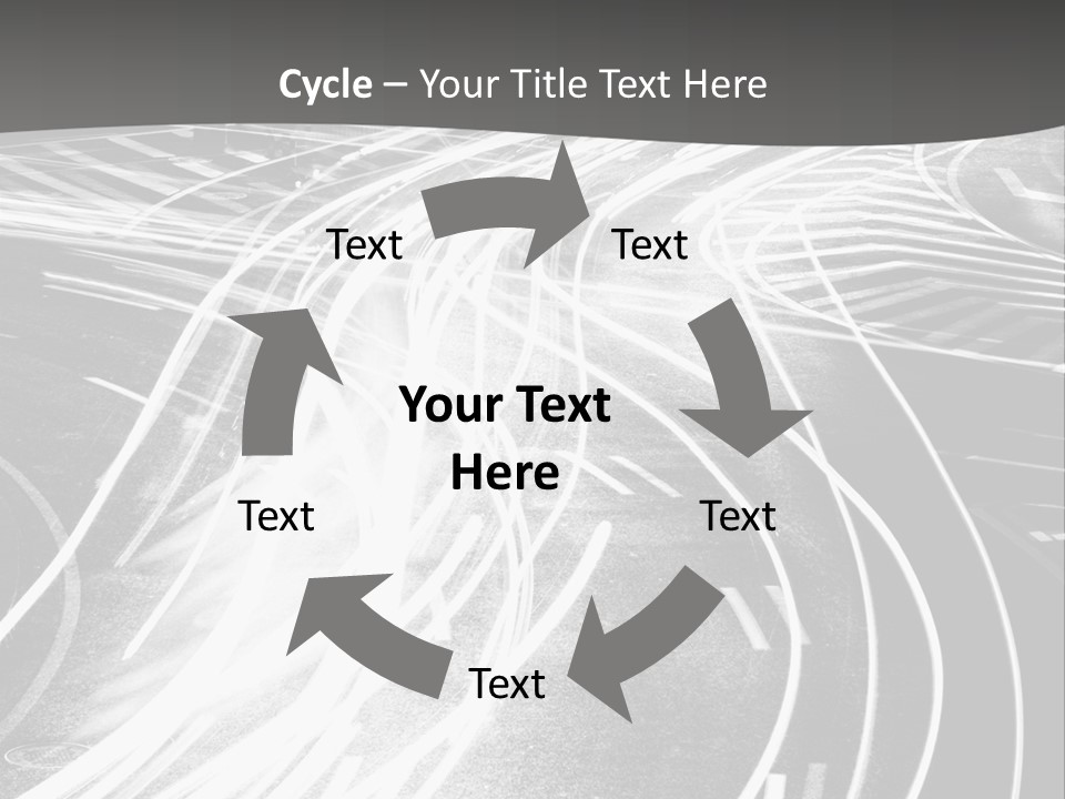 A Black And White Photo Of A City Street PowerPoint Template