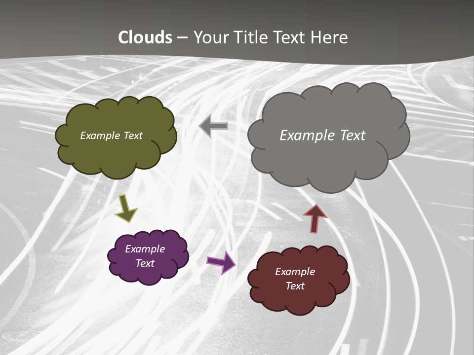 A Black And White Photo Of A City Street PowerPoint Template