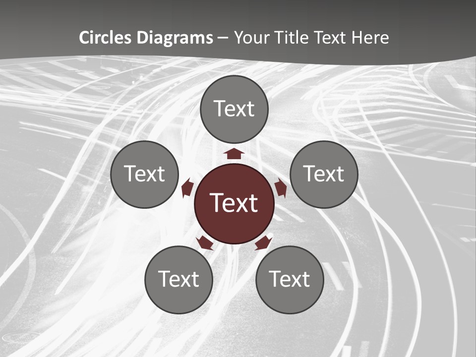 A Black And White Photo Of A City Street PowerPoint Template