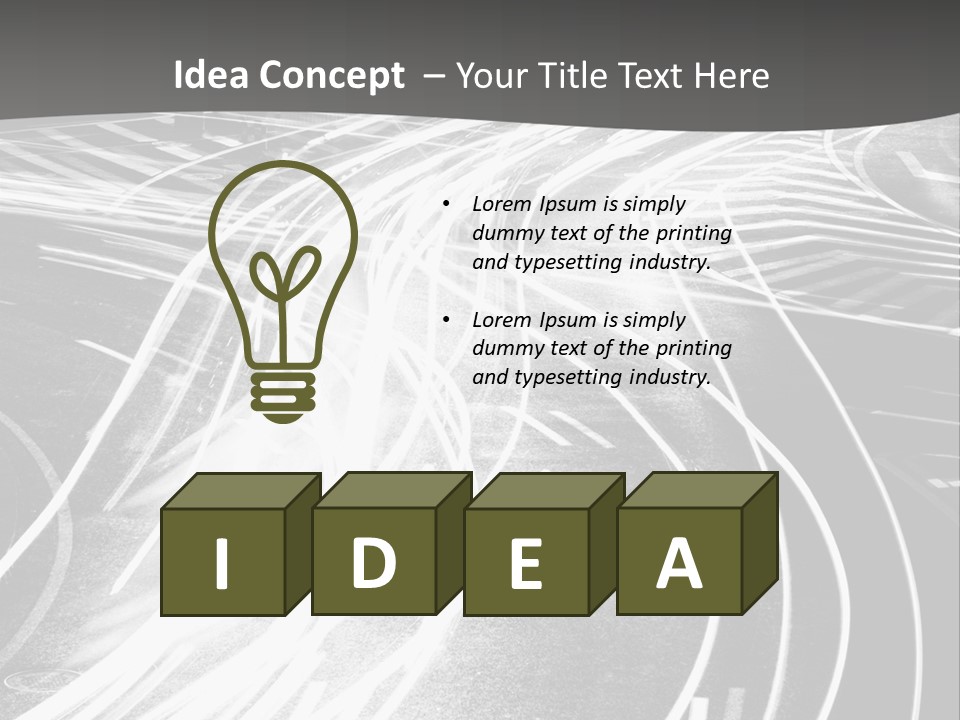 A Black And White Photo Of A City Street PowerPoint Template