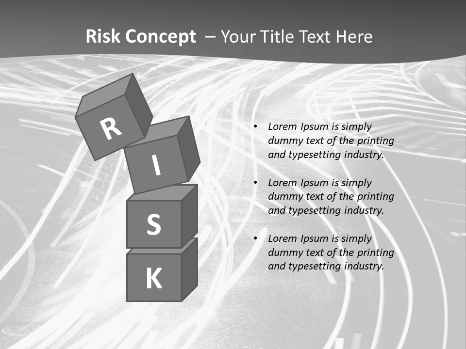 A Black And White Photo Of A City Street PowerPoint Template