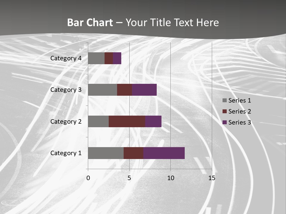 A Black And White Photo Of A City Street PowerPoint Template
