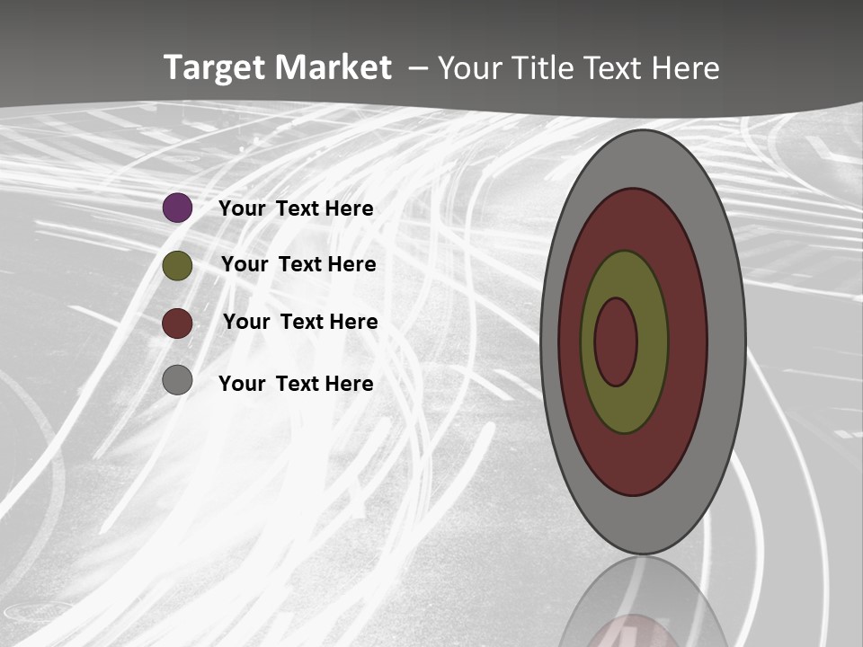 A Black And White Photo Of A City Street PowerPoint Template