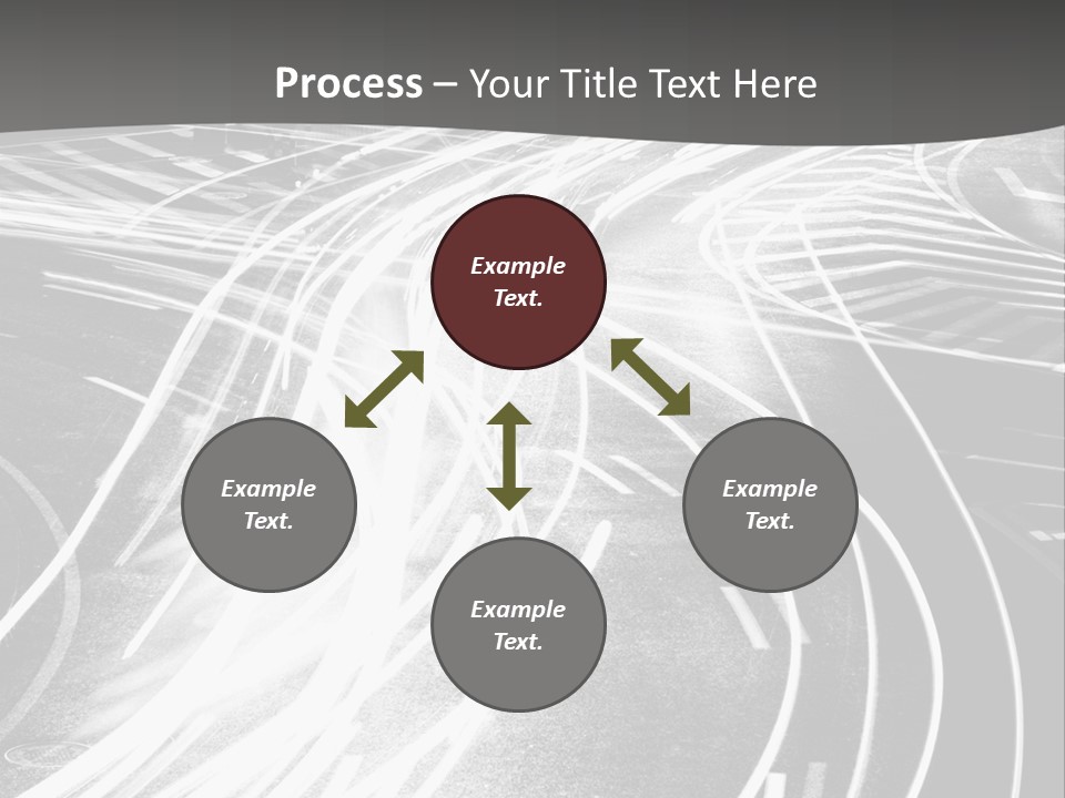 A Black And White Photo Of A City Street PowerPoint Template