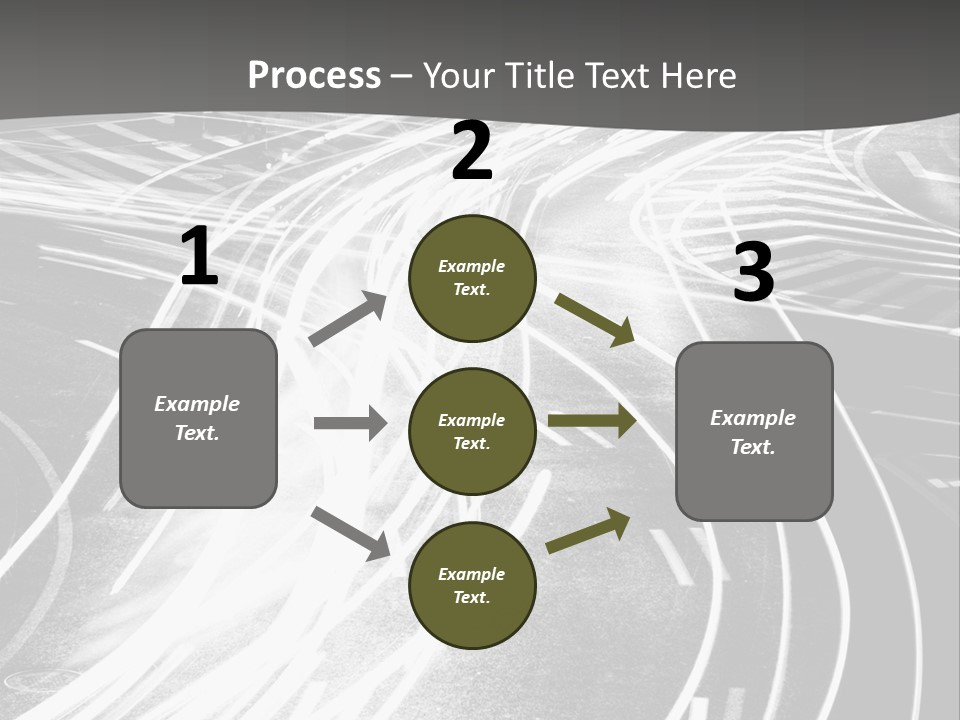 A Black And White Photo Of A City Street PowerPoint Template