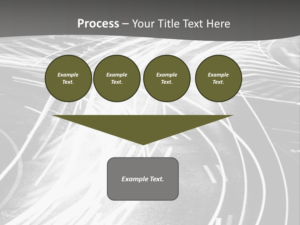 A Black And White Photo Of A City Street PowerPoint Template