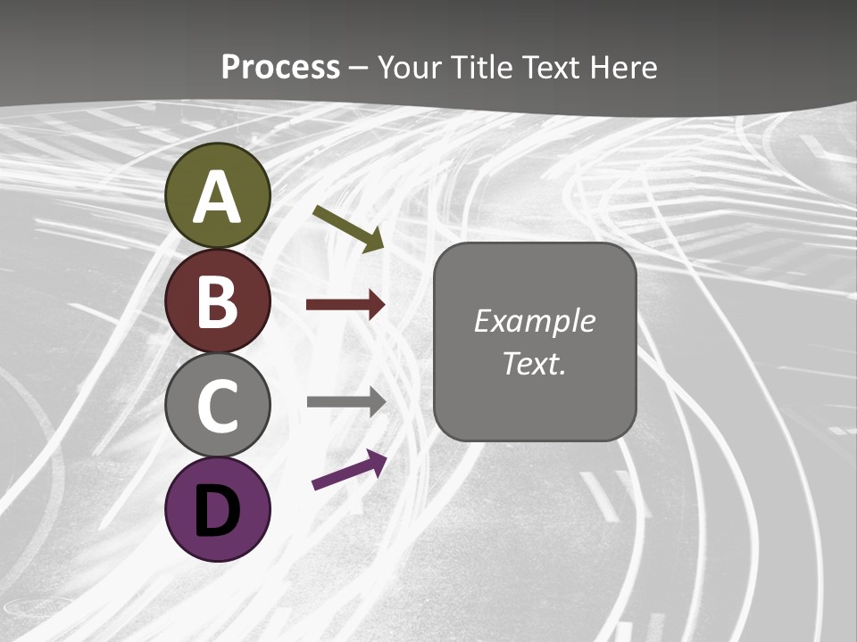 A Black And White Photo Of A City Street PowerPoint Template