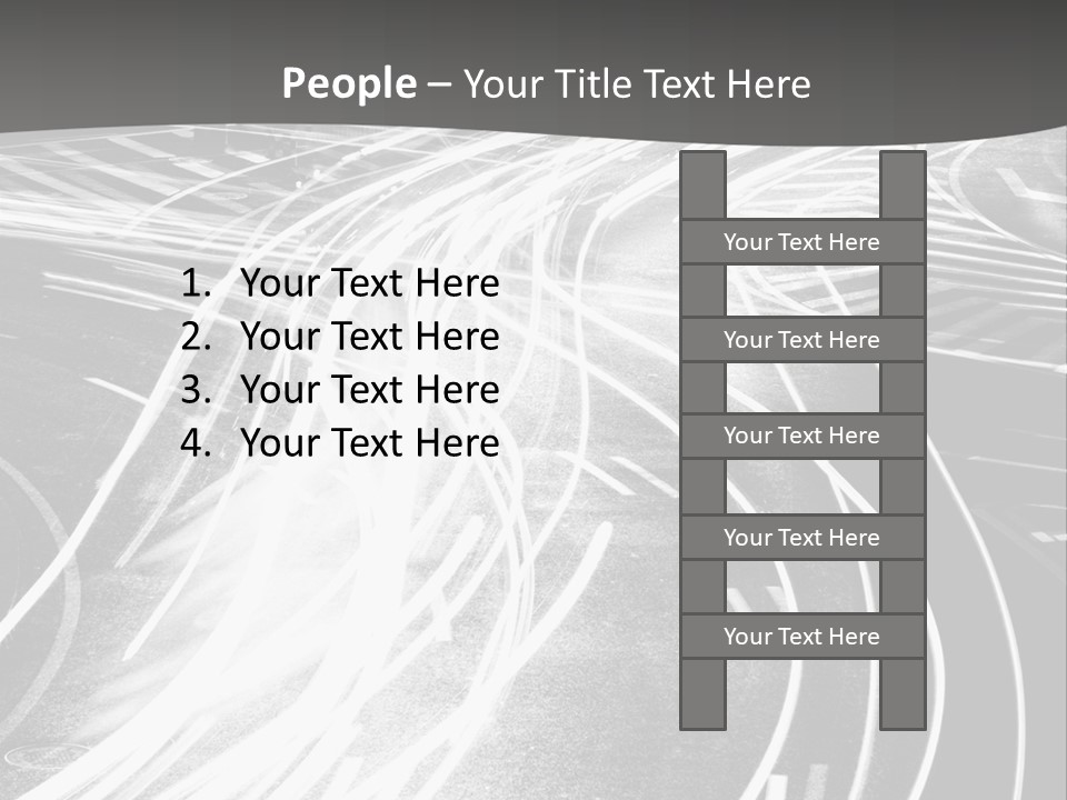 A Black And White Photo Of A City Street PowerPoint Template