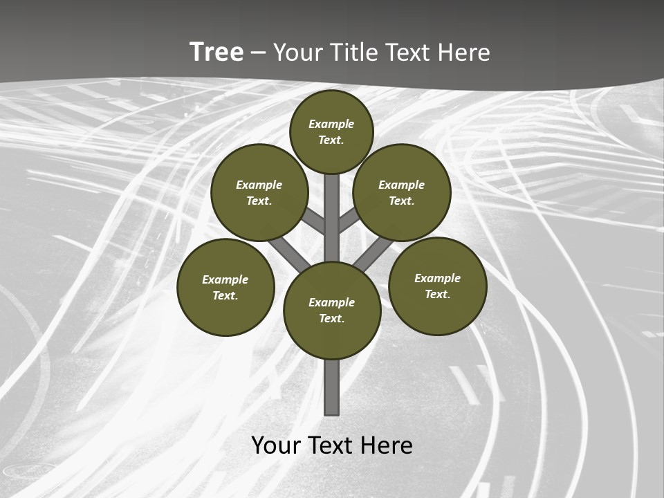 A Black And White Photo Of A City Street PowerPoint Template