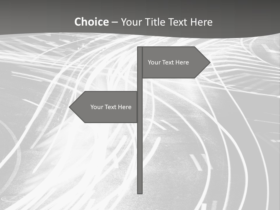 A Black And White Photo Of A City Street PowerPoint Template