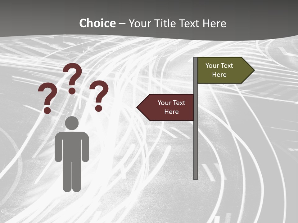 A Black And White Photo Of A City Street PowerPoint Template