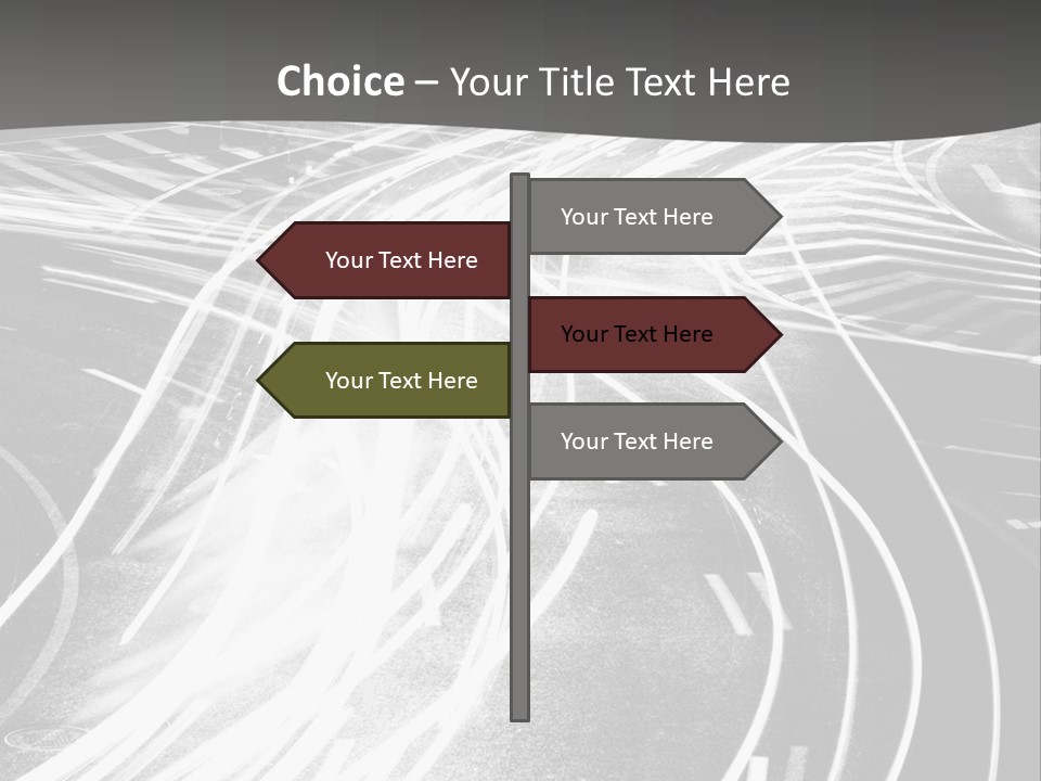 A Black And White Photo Of A City Street PowerPoint Template