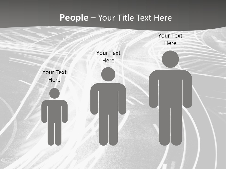 A Black And White Photo Of A City Street PowerPoint Template