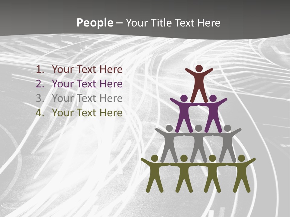 A Black And White Photo Of A City Street PowerPoint Template