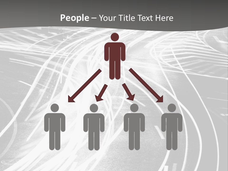 A Black And White Photo Of A City Street PowerPoint Template