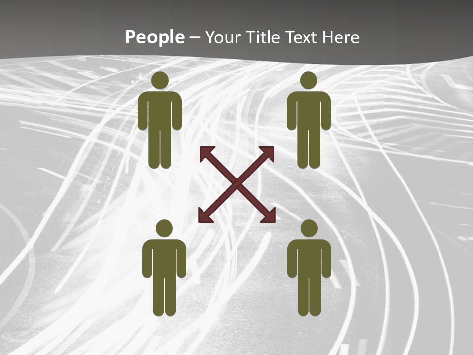 A Black And White Photo Of A City Street PowerPoint Template