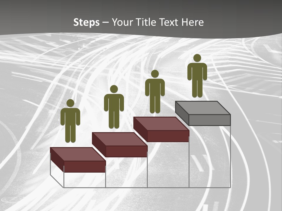 A Black And White Photo Of A City Street PowerPoint Template